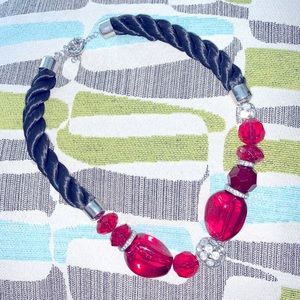 Beautiful Pink and Black Necklace